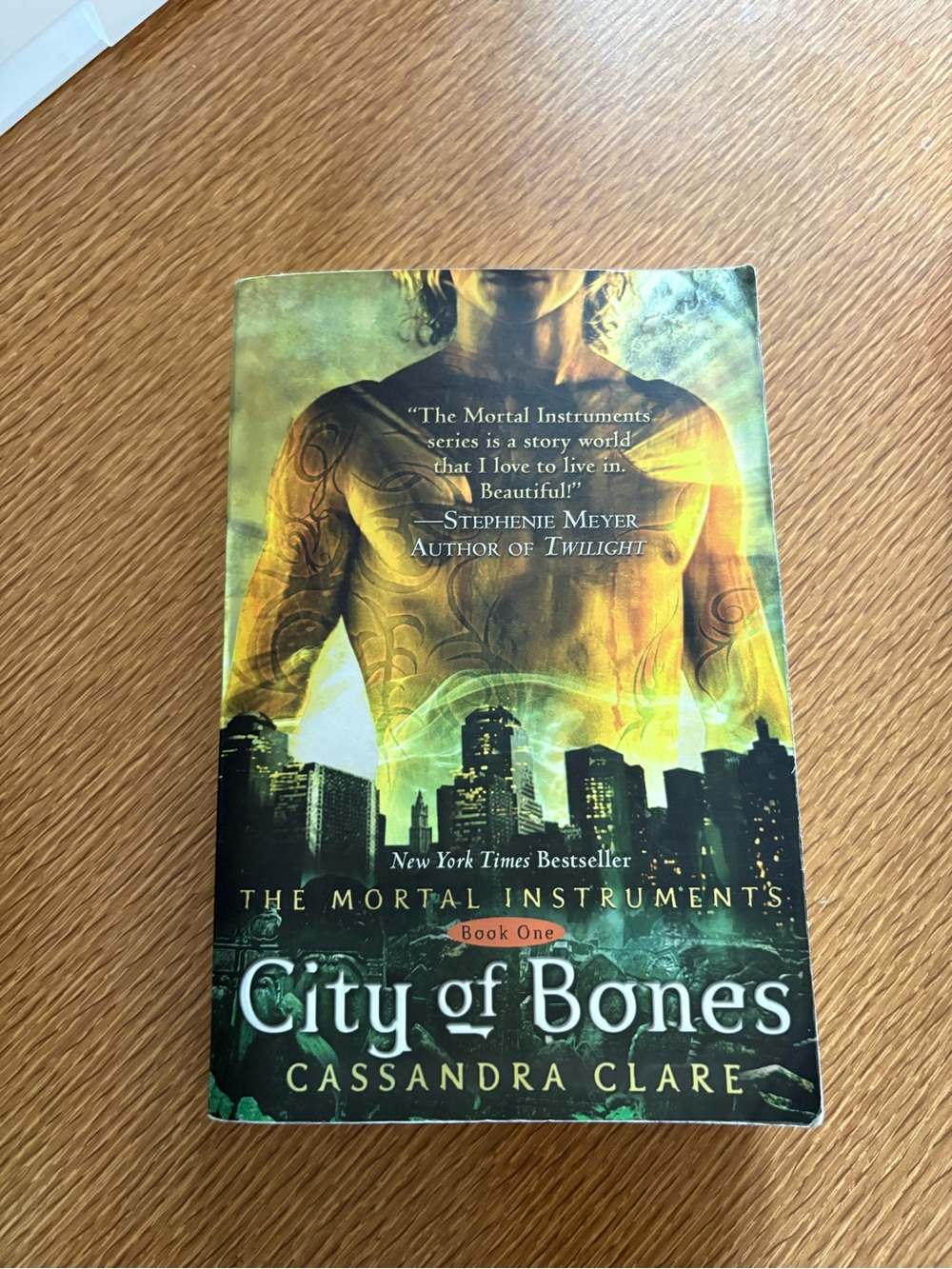 3/$20 City of Bones by Cassandra Clare - Green/Yellow Cover Paperback novel